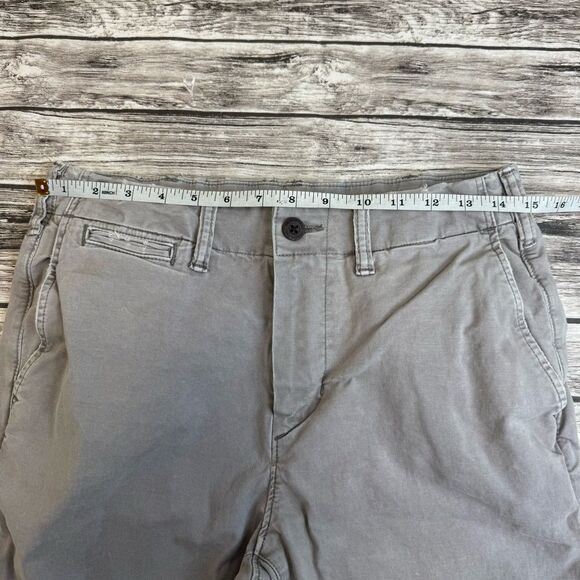 American Eagle Outfitters Flex Men's Slim Fit Light Grey Gray Chinos 29 x 34 Zip - Picture 10 of 13